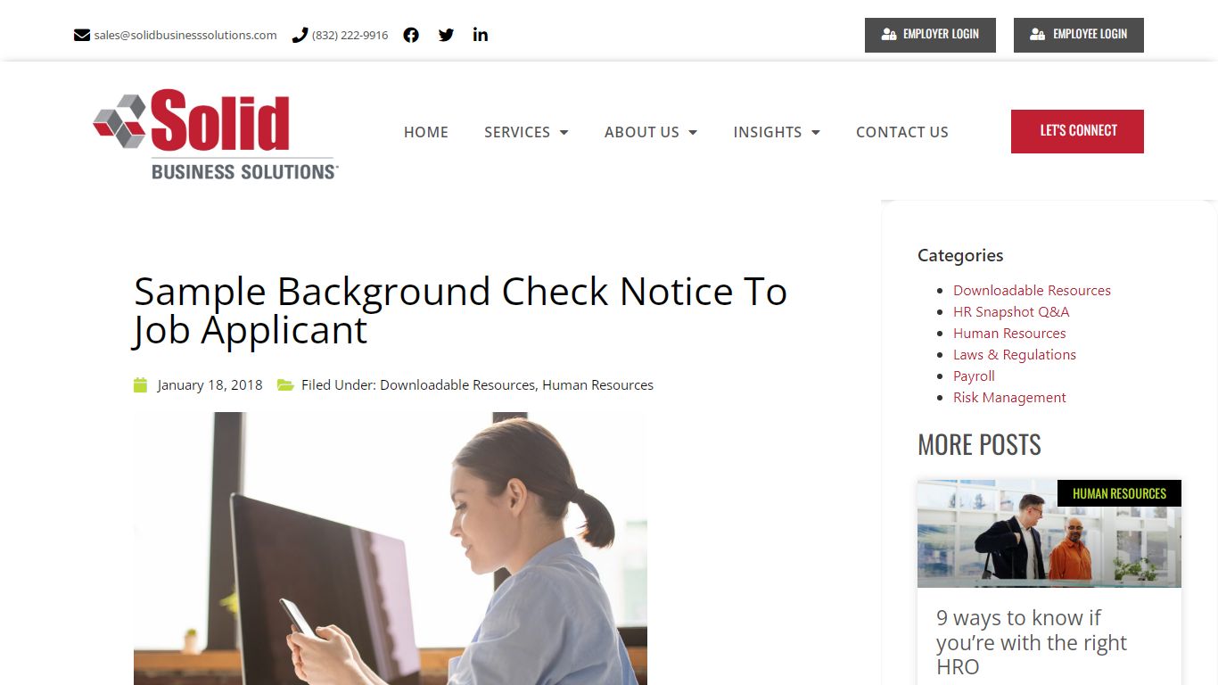 Sample Background Check Notice To Job Applicant